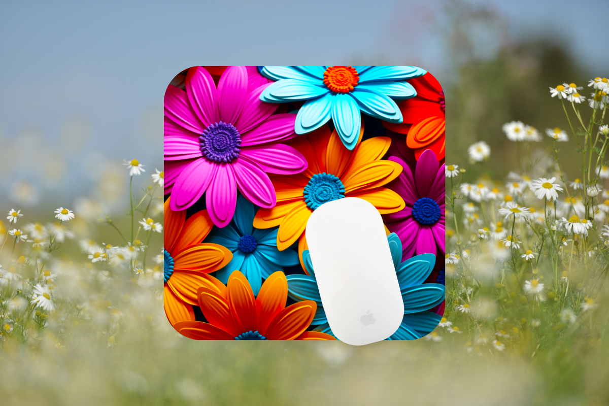 Flowers Printed Mouse Pad