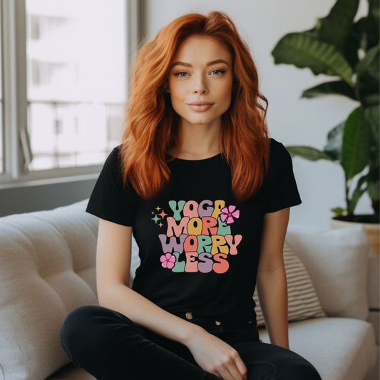 Yoga More Worry Less Women T-Shirt