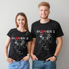 Player Black T Shirt for Couple