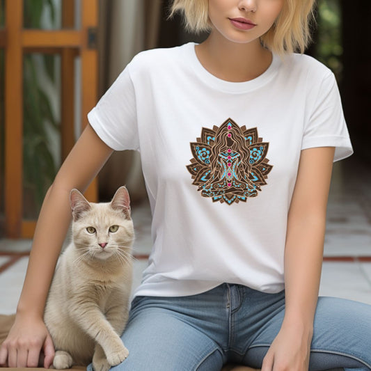 Meditating Women Yoga T-Shirt