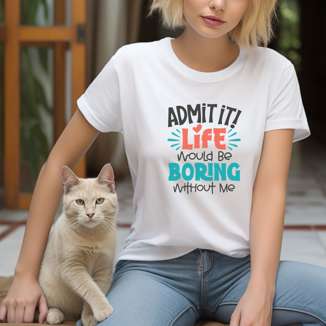 Admit it life is boring without me women's T-Shirt