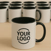 Custom 3 Tone Black Ceramic Mug with Black Inner & Handle – 360 ml