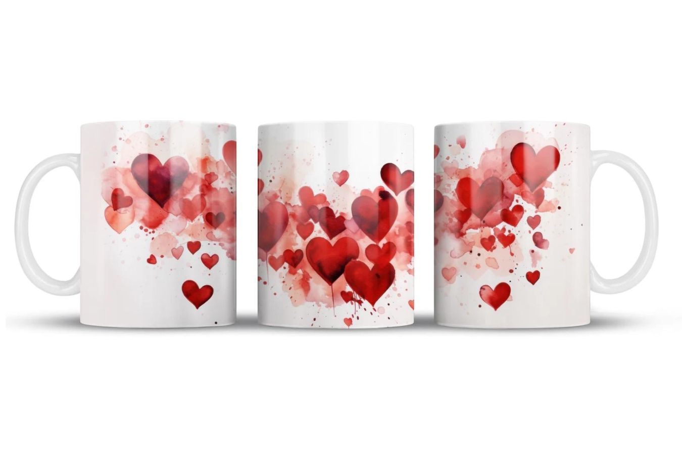 Love hearts design mug