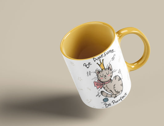 Funny cat be awesome Mug
