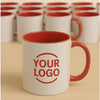 Custom 3 Tone Red Ceramic Mug with Inner & Handle color – 360 ml