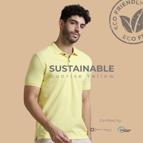 Sustainable Jacquard Polo T-Shirt | Premium Eco Cotton