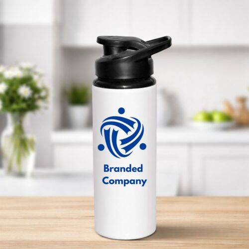 Custom Printed Sports Bottle with Flip Cap - 600ml