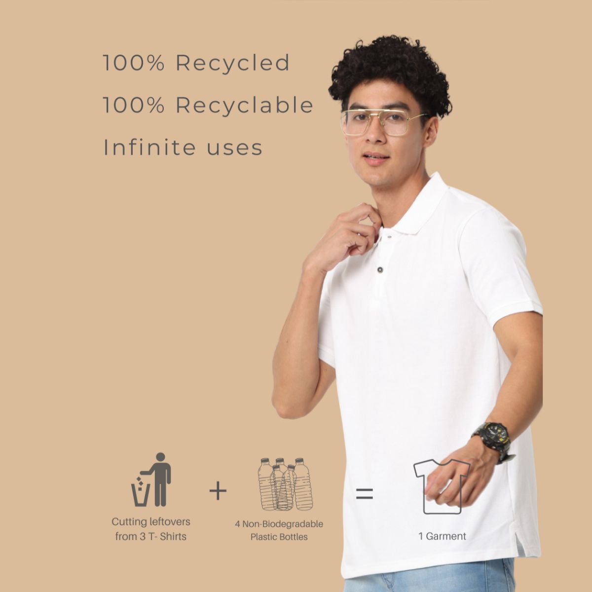 Sustainable Jacquard Polo T-Shirt | Premium Eco Cotton - Image 6